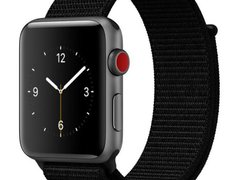 Curea iUni compatibila cu Apple Watch 1/2/3/4/5/6/7, 40mm, Nylon Sport, Woven Strap, Black